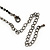 Bridal/ Prom Black/ White Austrian Crystal Plaited Tassel Necklace And Drop Earrings In Gun Metal - 34cm L/ 10cm Ext - view 5