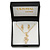 Clear Austrian Crystal Treble Clef Pendant With Gold Tone Chain and Stud Earrings Set - 46cm L/ 5cm Ext - Gift Boxed - view 5