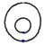 43cm L Hematite Bead with Blue Crystal Ball Magnetic Necklace And 18cm L Flex Bracelet Set - view 5