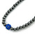 43cm L Hematite Bead with Blue Crystal Ball Magnetic Necklace And 18cm L Flex Bracelet Set - view 6