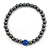 43cm L Hematite Bead with Blue Crystal Ball Magnetic Necklace And 18cm L Flex Bracelet Set - view 7
