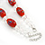 Dark Orange Glass 'Grapes' Beaded Necklace, Flex Bracelet And Drop Earrings Set In Silver Tone - 44cm L/ 5cm Ext - view 5