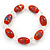Dark Orange Glass 'Grapes' Beaded Necklace, Flex Bracelet And Drop Earrings Set In Silver Tone - 44cm L/ 5cm Ext - view 12