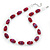 Cranberry Glass 'Grapes' Beaded Necklace, Flex Bracelet And Drop Earrings Set In Silver Tone - 44cm L/ 5cm Ext - view 9