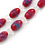 Cranberry Glass 'Grapes' Beaded Necklace, Flex Bracelet And Drop Earrings Set In Silver Tone - 44cm L/ 5cm Ext - view 8