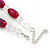 Cranberry Glass 'Grapes' Beaded Necklace, Flex Bracelet And Drop Earrings Set In Silver Tone - 44cm L/ 5cm Ext - view 5