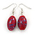 Cranberry Glass 'Grapes' Beaded Necklace, Flex Bracelet And Drop Earrings Set In Silver Tone - 44cm L/ 5cm Ext - view 7
