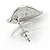 Delicate Gold/ Silver/ Grey Matt Enamel Leaf Necklace & Stud Earrings In Silver Tone Metal - 40cm L/ 8cm Ext - Gift Boxed - view 9