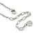 Delicate Gold/ Silver/ Grey Matt Enamel Leaf Necklace & Stud Earrings In Silver Tone Metal - 40cm L/ 8cm Ext - Gift Boxed - view 5
