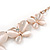 Romantic Nude Glass Butterfly Necklace and Stud Earrings Set In Rose Gold Tone - 46cm L/ 4cm Ext - Gift Boxed - view 7