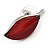 Romantic Glass, Crystal Red Leaf V Shape Necklace & Stud Earrings In Silver Tone Metal - 40cm L/ 8cm Ext - Gift Boxed - view 7