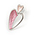 Romantic Multi Heart Necklace and Stud Earrings Set In Rhodium Plating (Pink) - 39cm L/ 8cm Ext - Gift Boxed - view 9