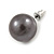 14mm Grey Glass Bead Choker Necklace & Stud Earrings Set - 37cm L/ 5cm Ext - view 4