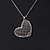 Romantic Crystal Heart Pendant and Drop Earrings In Silver Tone Metal - 40cm/ 4cm Ext - view 6