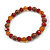 Chocolate/ Amber Glass/ Ceramic Bead with Silver Tone Spacers Necklace/ Earrings/ Bracelet Set - 48cm L/ 7cm Ext - view 6