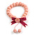 Pastel Pink Wooden Bead with Bow Long Necklace, Bracelet and Drop Earrings Set - 80cm Long - view 7