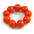 Chunky Orange Long Wooden Bead Necklace, Flex Bracelet and Drop Earrings Set - 90cm Long - view 6