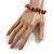 Bronze Glass/Taupe Coloured Shell Necklace/ Flex Bracelet (Size M) / Drop Earrings Set - 40cm L/5cm Ext - view 6
