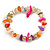 Multicoloured Glass/Shell Necklace/ Flex Bracelet (Size M) / Drop Earrings Set (Assorted Colours) - 40cm L/5cm Ext - view 7