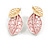 Pastel Multicoloured Enamel Leafy Necklace and Stud Earrings Set in Silver Tone - 42cm L/6cm Ext - view 11