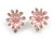 Multicoloured Enamel Daisy Floral Necklace and Stud Earrings Set in Silver Tone - 44cm L/6cm Ext - view 6